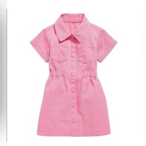 Short-Sleeve Cinched-Waist Twill Dress for Toddler Girl size 3T